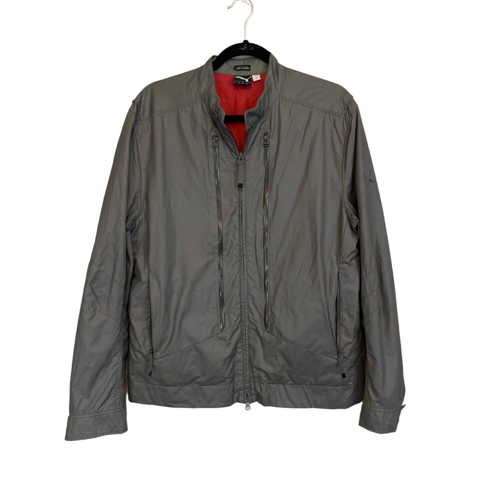 Puma Windbreaker Jacket Gray Large - image 1